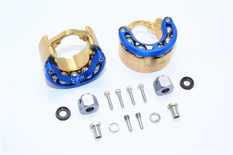 GPM 1/10 TRX4 DEFENDER TRAIL CRAWLER-82056-4 For BRASS PENDULUM WHEEL KNUCKLE AXLE WEIGHT WITH ALLOY LID + 9MM HEX ADAPTER