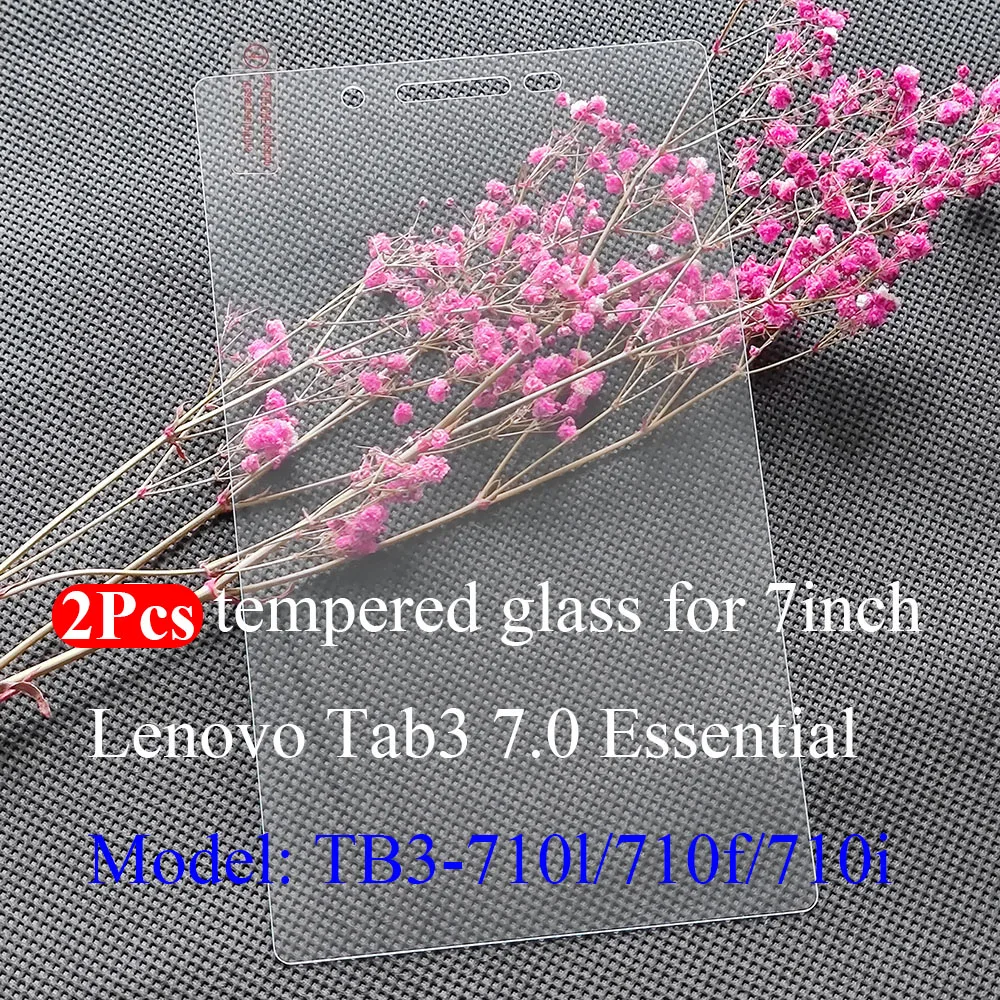 2Pcs/Pack Screen Protector for Lenovo Tab3 7.0 Essential Model TB3-710L TB3-710I TB3-710F HD Tempered Glass for Lenovo TB3 710L