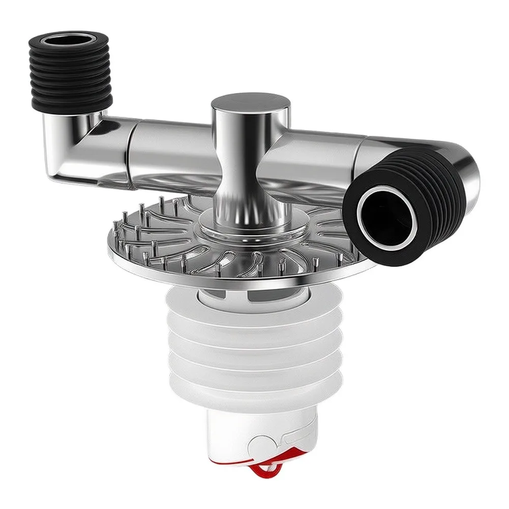 Washing Machine Drain Pipe Adapter 3-Way Splitter with Anti-Backflow Waterproof Design for Flexible Installation