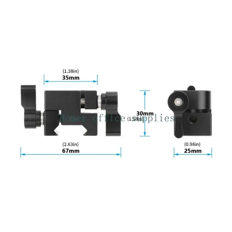K43B Professional Aluminum 15Mm Rod Clamp With Quick Release Mount Photography - view 6