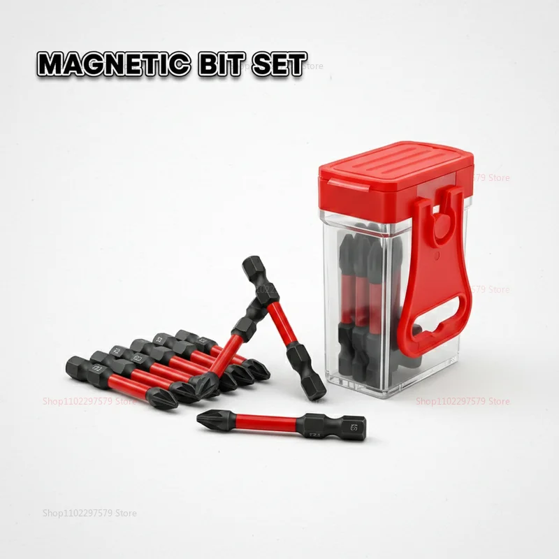 

10 pcs Magnetic PZ2 Screwdriver Bits Set 50mm S2 Steel Impact Resistant Non Slip High Hardness Crafting Home Repair Tools