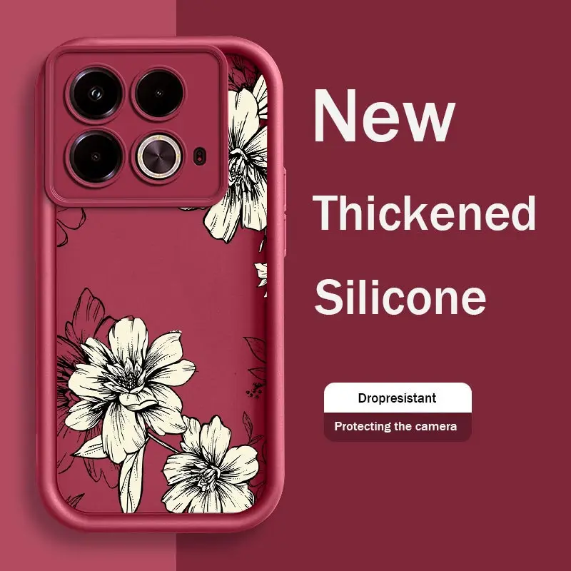 Note40 Elegant Flowers Phone Case For Infinix Note 30 Pro 30VIP 12 12Pro Smart 8 7 6 Zero 30 Shockproof Protection Back Cover