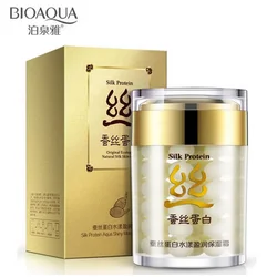 BIOAQUA Silk Protein Deep Moisturizing Face Cream Shrink Pores Skin Care Anti Wrinkle Cream Face Care Whitening Cream