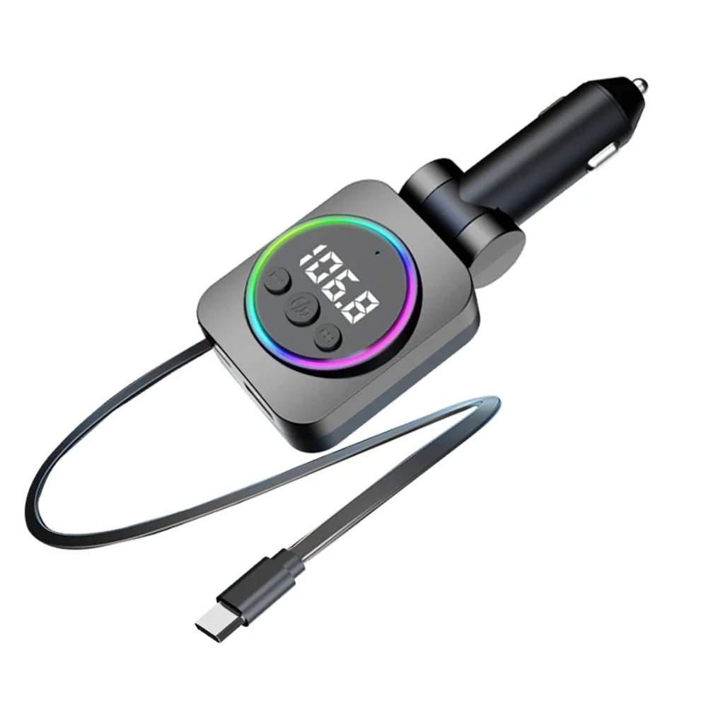 3-in-1 45W Digital Multi-Function Extendable Line Charger Super-Fast Charging Car Accessories DC 12V - 24V Battery Charging Unit