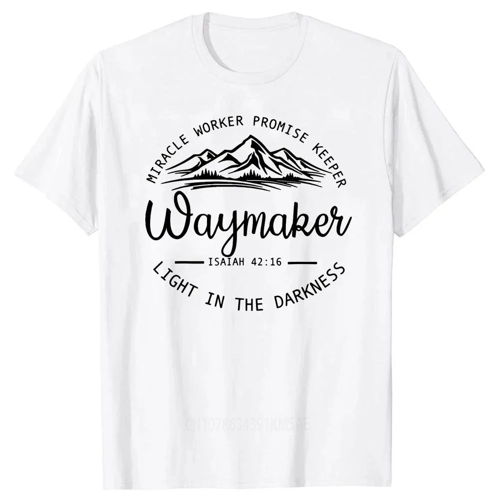 Waymaker Promise Keeper Worker Christian Bible Verse T Shirts Faith God Streetwear Short Sleeve Jesus Christmas Gifts T-shirt