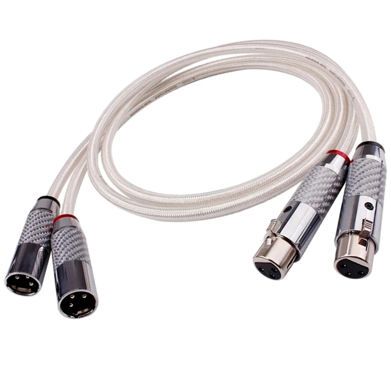 

HiFi QED XLR Cable Carbon Fiber Rhodium-plated 3 Pin XLR Plug Speaker Microphone Amplifier Mixer Balanced Cables