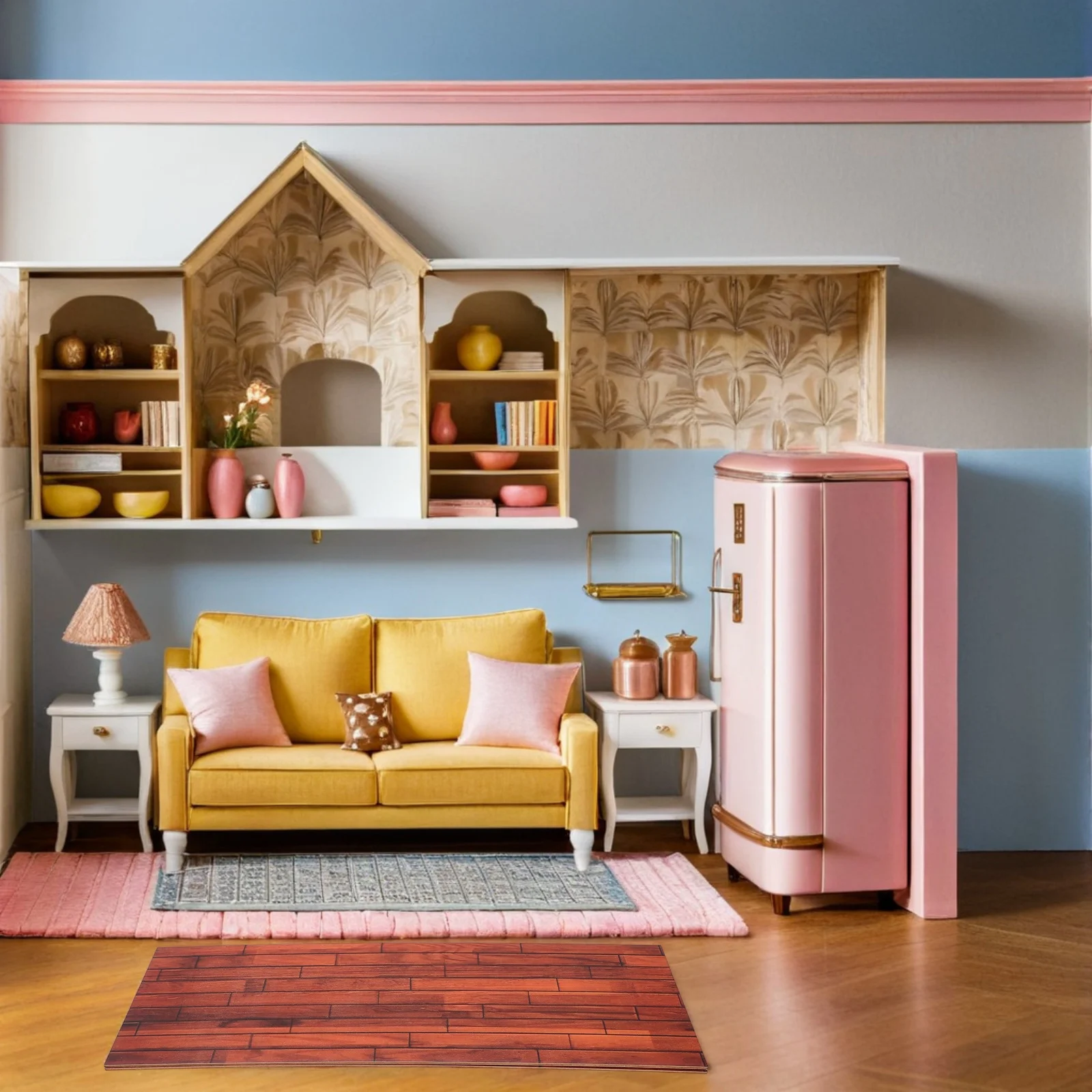 

2Pcs Miniature Wood Flooring Realistic Hardwood Planks Ideal for DIY Dollhouse Interior Decoration Authentic Grain Strip