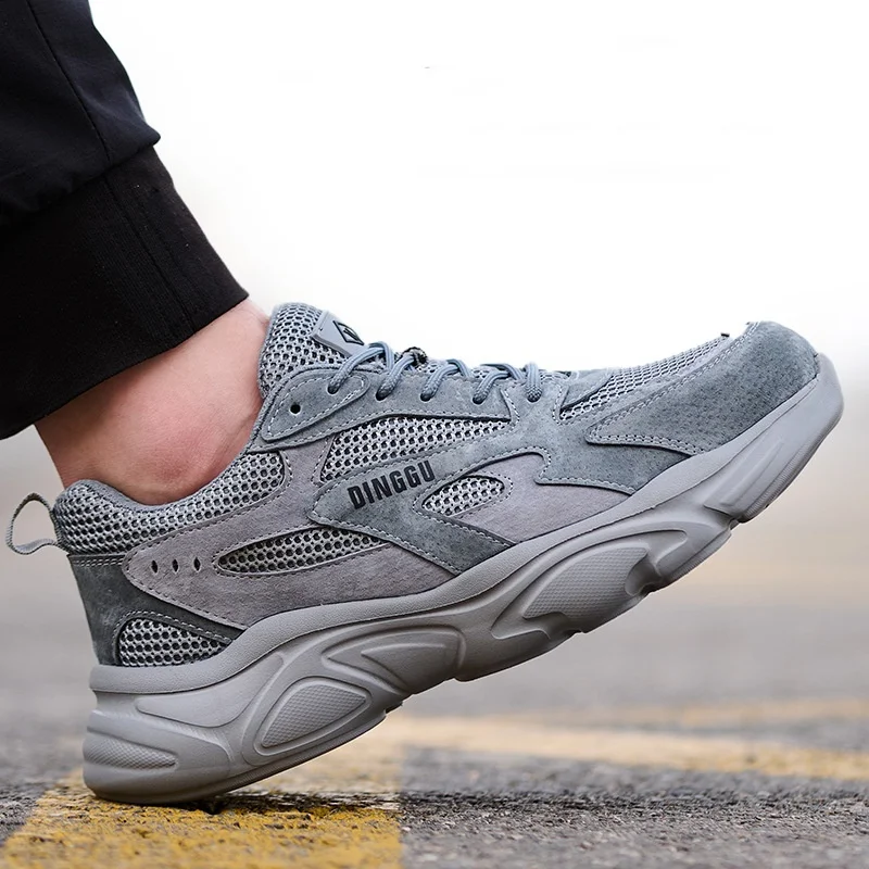 

Мужская мода, дышащие стальные носки, рабочая обувь, летние защитные ботинки, защитные кроссовки, рабочая защитная обувь