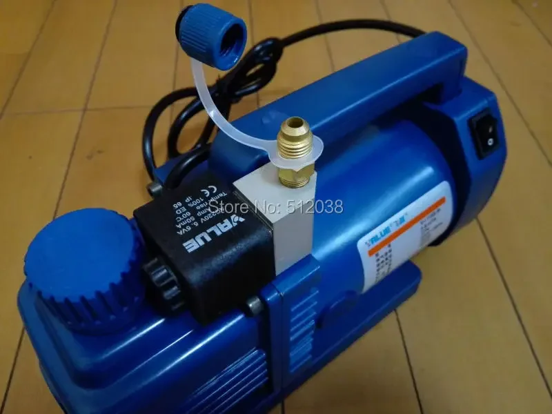 Bomba de vacío de paletas rotativas de una sola etapa 1.5CFM 1/5HP HVAC aire AC A/C R410A R134A R22 R407C R12