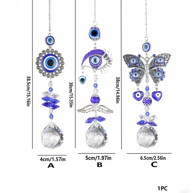 1 Piece, Butterfly Devil\'s Eye, Crystal Pendant, Family Outdoor Garden Decoration