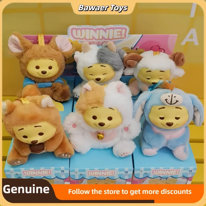 

Disney Winnie The Pooh Naughty Party Vinyl Blind Box Pooh Bear Bag Pendant Mystery Box Surprise Toy Cute Doll Decor Girl Gifts