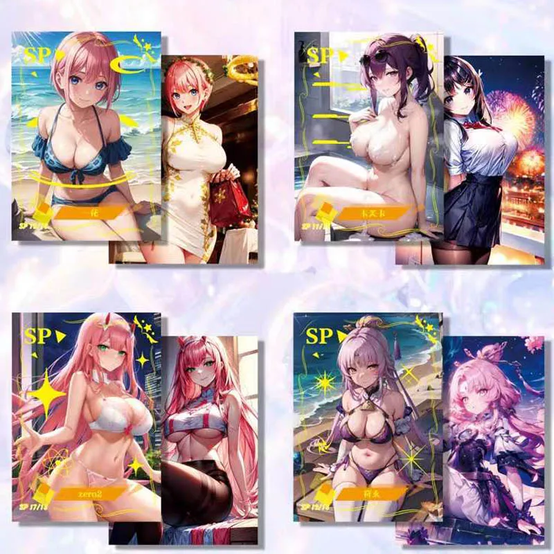 Goddess Story Collection Cards Box Ka Ji Sexy Girl A4 Dazzle Card Texture Card Charming Figure Sexy Acg Character Nsfw Card