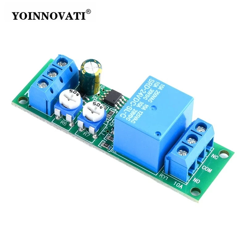 Dual Mode Delay Relay Module, On/Off Timer Switch Board with 2 Modes Adjustable, DC 5V 12V 24V Trigger Control Circuit