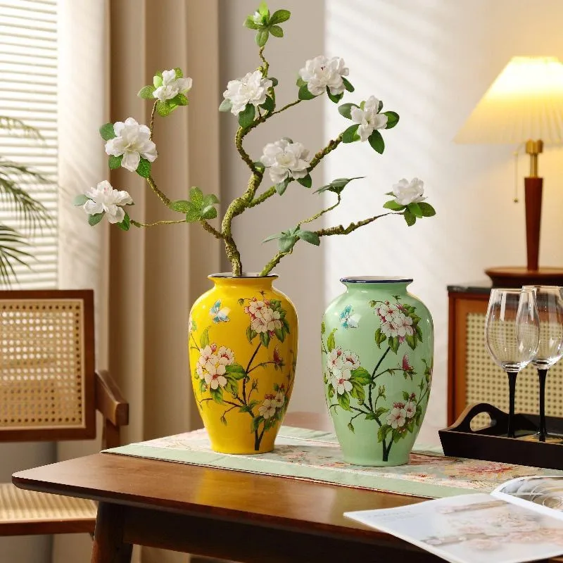 Vintage Ceramic Vase, Tsinghua Porcelain Antique Porcelain Vase, Chinese Style Vase, Water Tank