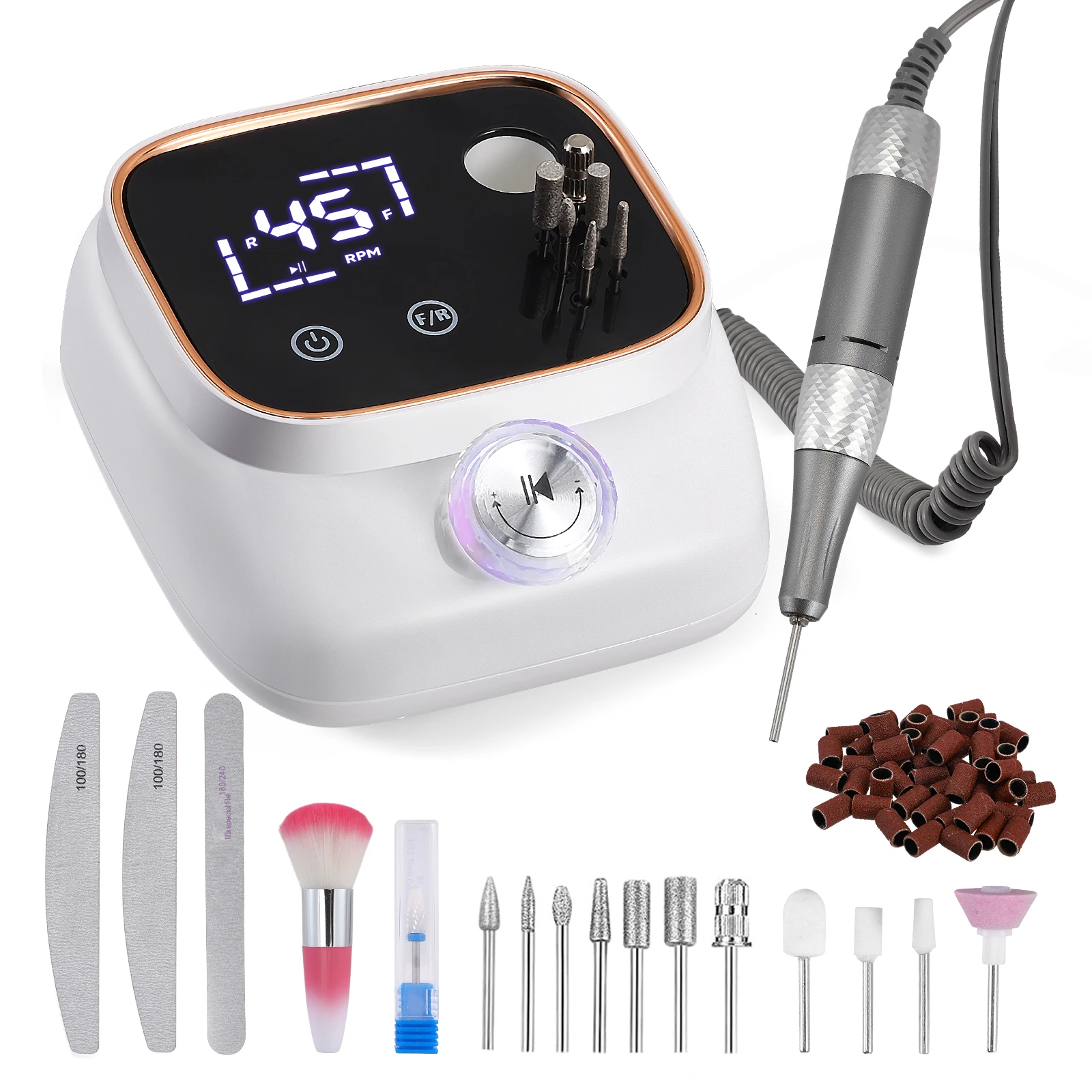 Perceuse à ongles électrique 50W 40000 tr/min, Machine de manucure professionnelle, ponceuse à ongles Portable, équipement de polissage pour Salon de manucure