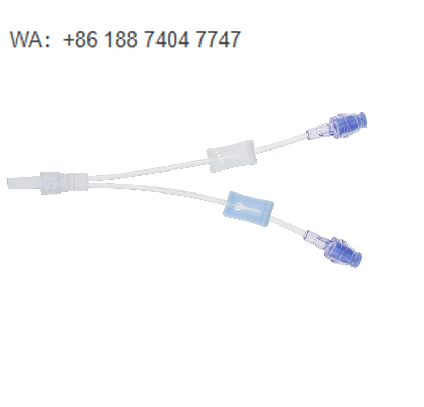 tube-d'extension-a-trois-voies-pour-kit-de-perfusion-medicale-a-deux-voies