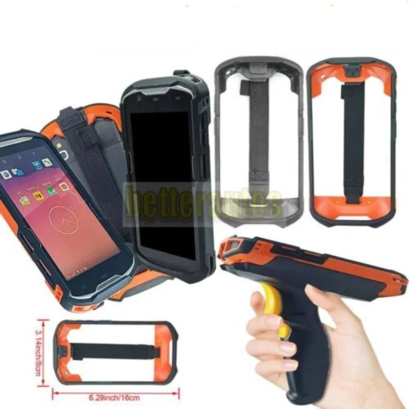 

Orange Protective Cover Case with Handstrap Bumper Rugged Boot for Zebra TC51 TC56 TC52