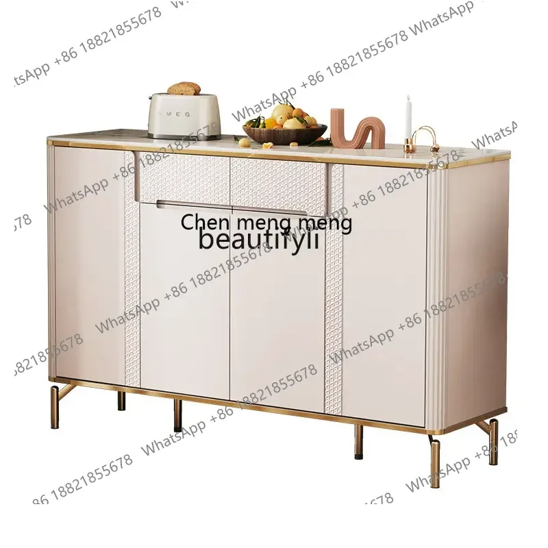 

xz1X1xzStone Plate Light Luxury Sideboard Cabinet Simple Living Room Locker Cream Style Tea Cabinet Storage Side Cabinet