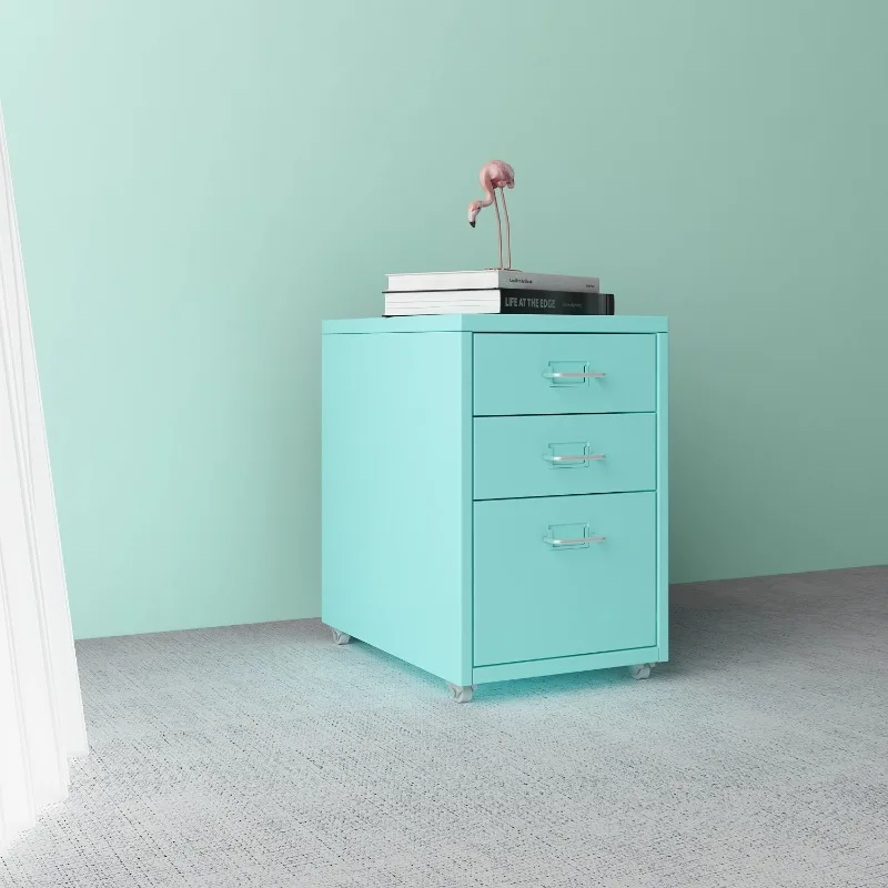‌Instagrammable Nightstand Cart, Slim Rolling Organizer, Industrial Metal Storage Tower, Aesthetic 5-Tier Display Cabinet