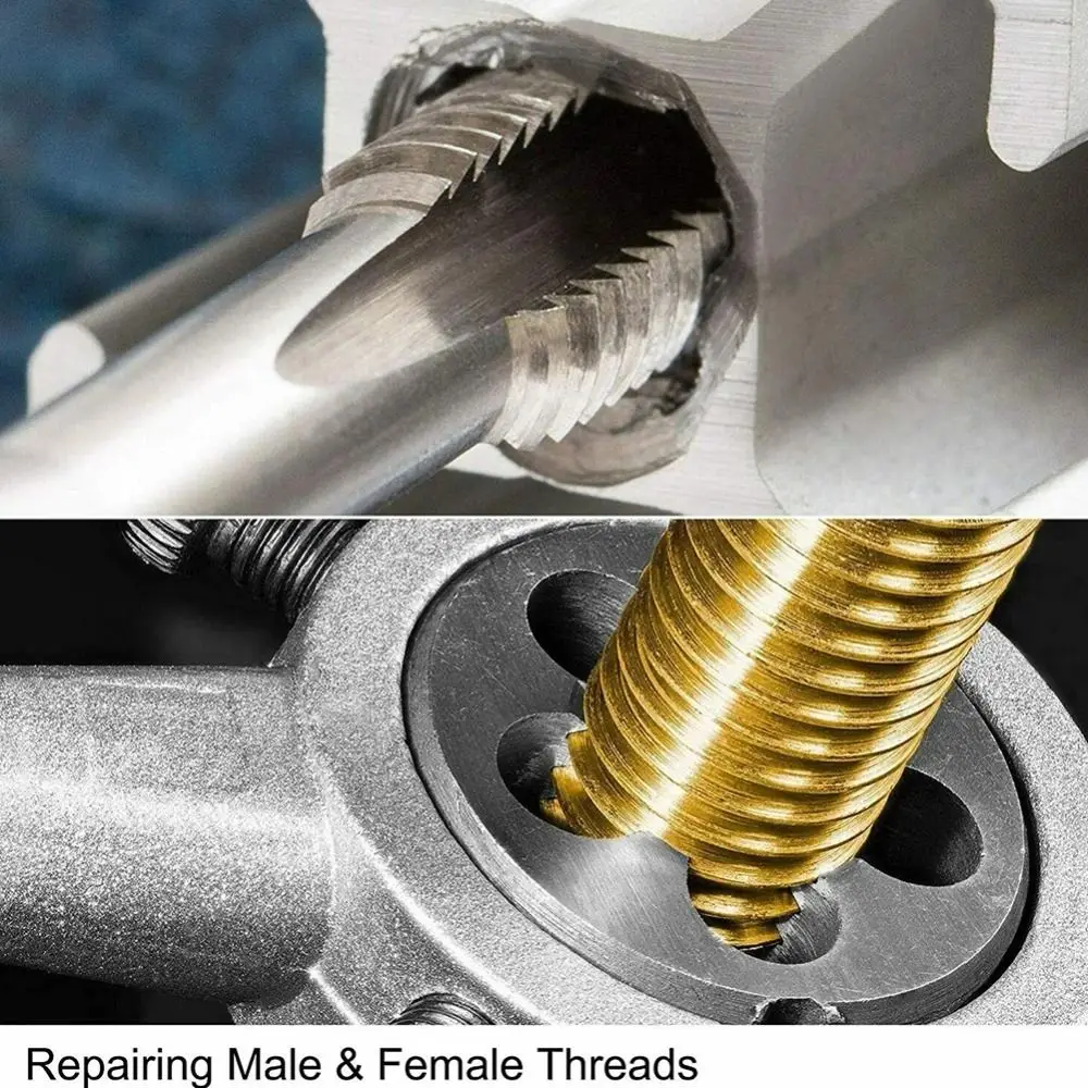 

Pratical 1/4"-20UNC Tap and Die Set High Quality HSS Right Hand Thread Die R1/4 Metric Screw Thread Tap Plug Tap