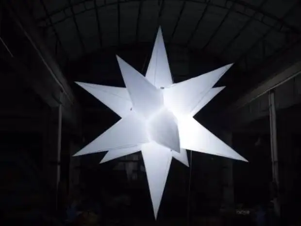 Popular Wedding Decor Inflatable Luminous Led Star Shape Balloon With Remote Control