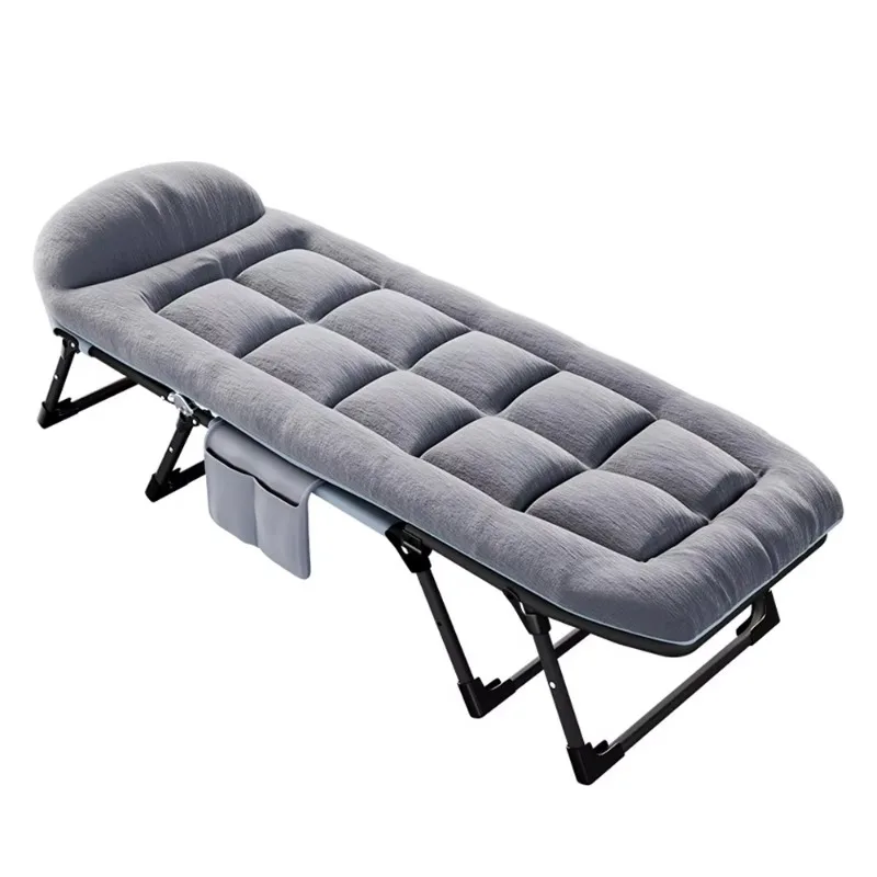 

Folding Steel Frame Modern Design Camping Cot with 6-Level Adjustable Height Foldable Outdoor Sleeping Bed for Adults