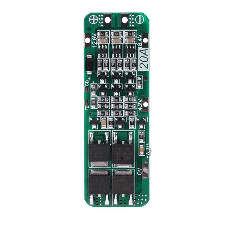 3S 20A Li-ion Lithium Battery 18650 Charger PCB BMS Protection Board 11.1V 12V 12.6V Cell 59x20x3.4MM Module