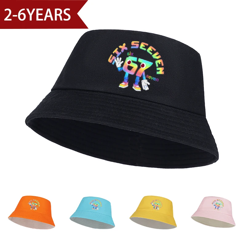 

Boys' and Girls' Fishing Hats for Ages 2–6: Pink Rainbow Cartoon Design, Size 67, Baby Outdoor Beach Sun Hat