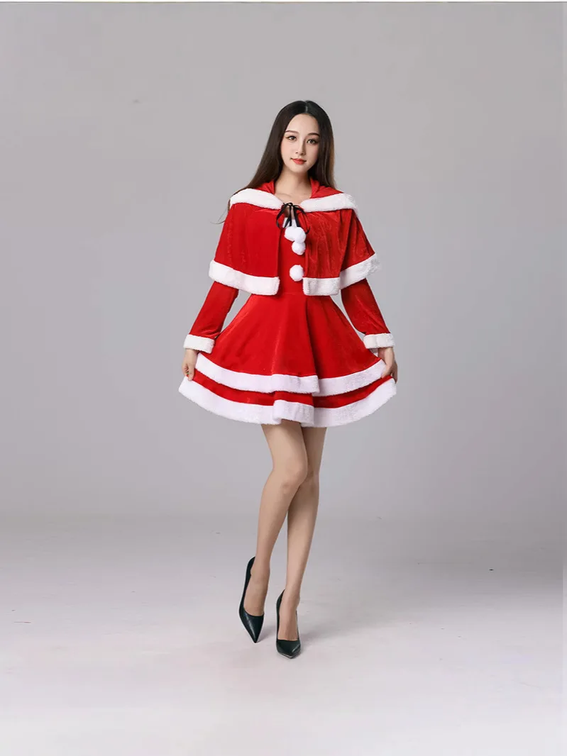 Christmas Costume dress Women's Costume Christmas Costume Holiday Party Dress-Up Santa Claus suit Stage Performance Costume