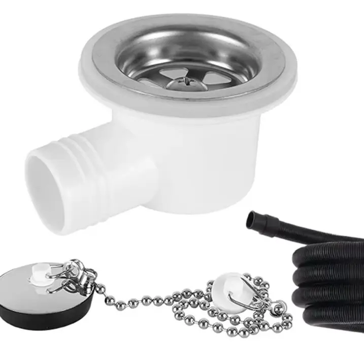 RV Sink Drainer Kit ABS Stainless Steel Hose Adapter For Recreational Vehicle Marine Boat Plumbing Parts