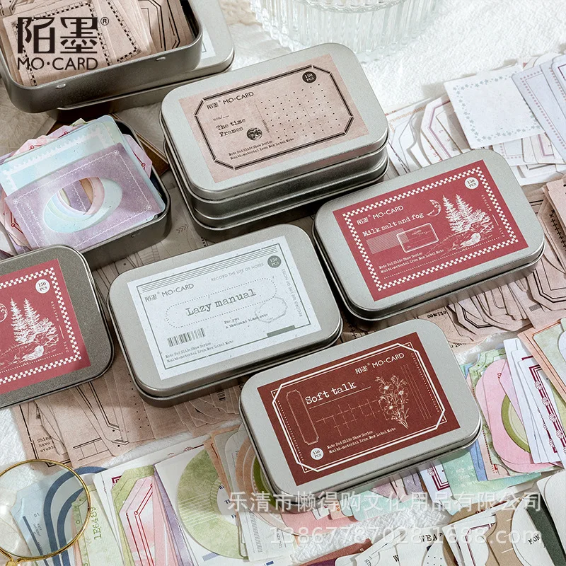 10sets/1lot kawaii Stationery Stickers frame Tin box Diary Planner junk journal Decorative Scrapbooking Stickers