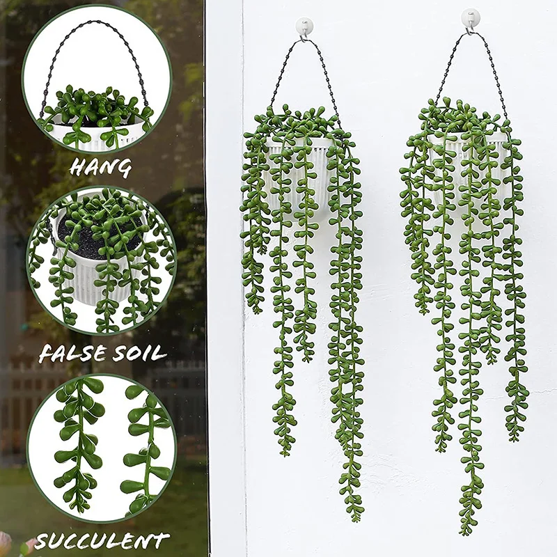 Artificial Plant Vine Hanging Green Leaves Home Garden Decoration Outdoor Fake Plant Greenery Wall Wedding Garland Balcony Decor