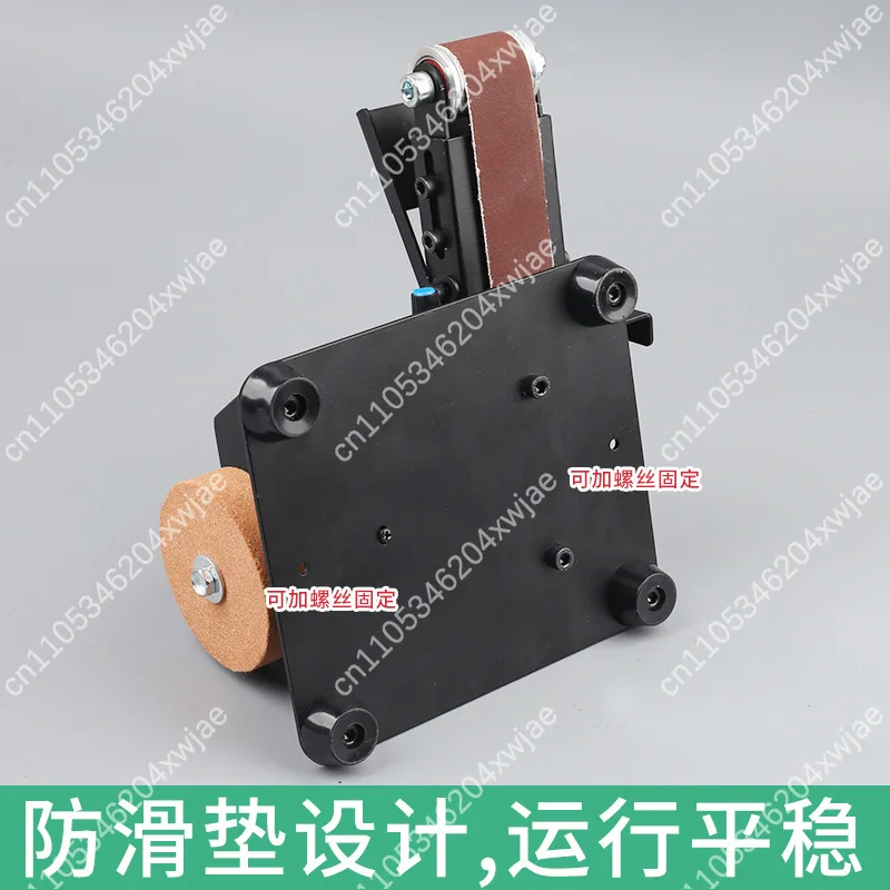 Portable Desktop Electric Belt Sander & Polisher Adjustable Speed for Precision Metal Wood Grinding and Sharpening