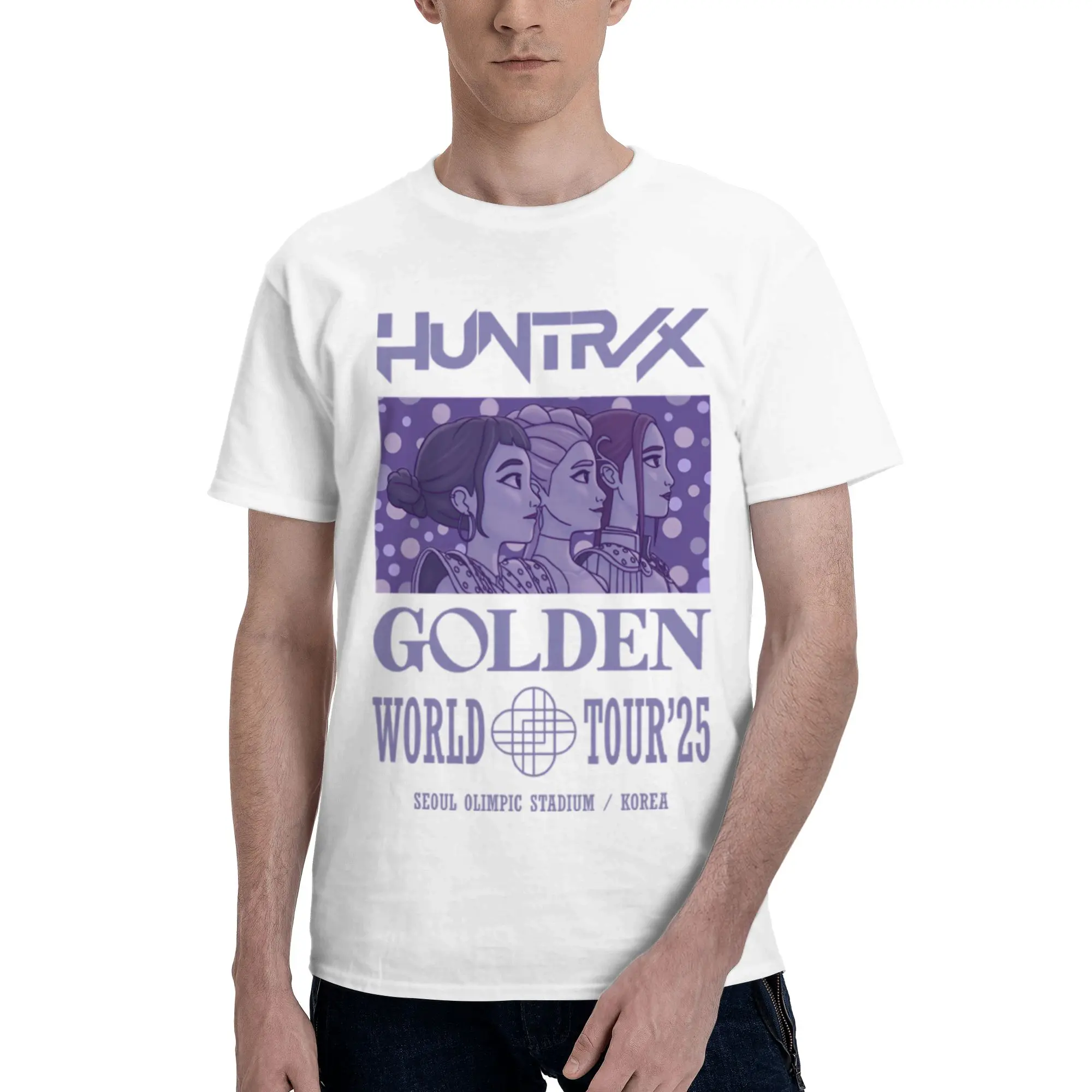 KPop شيطان الصيادين تي شيرت للرجال 100% القطن تي شيرت الصيف عادية نمط قصيرة الأكمام تي شيرت سليم صالح الملابس هدية #1