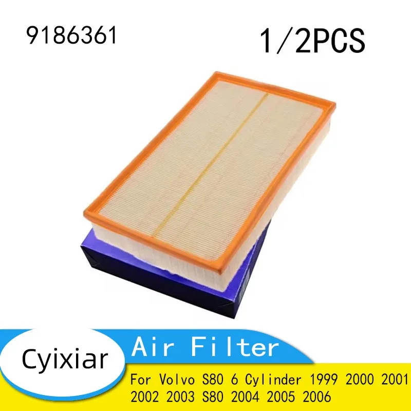 

Воздушный фильтр для двигателя автомобиля 9186361 для Volvo S80 6 цилиндров 1999 2000 2001 2002 S80 2003 2004 2005 2006