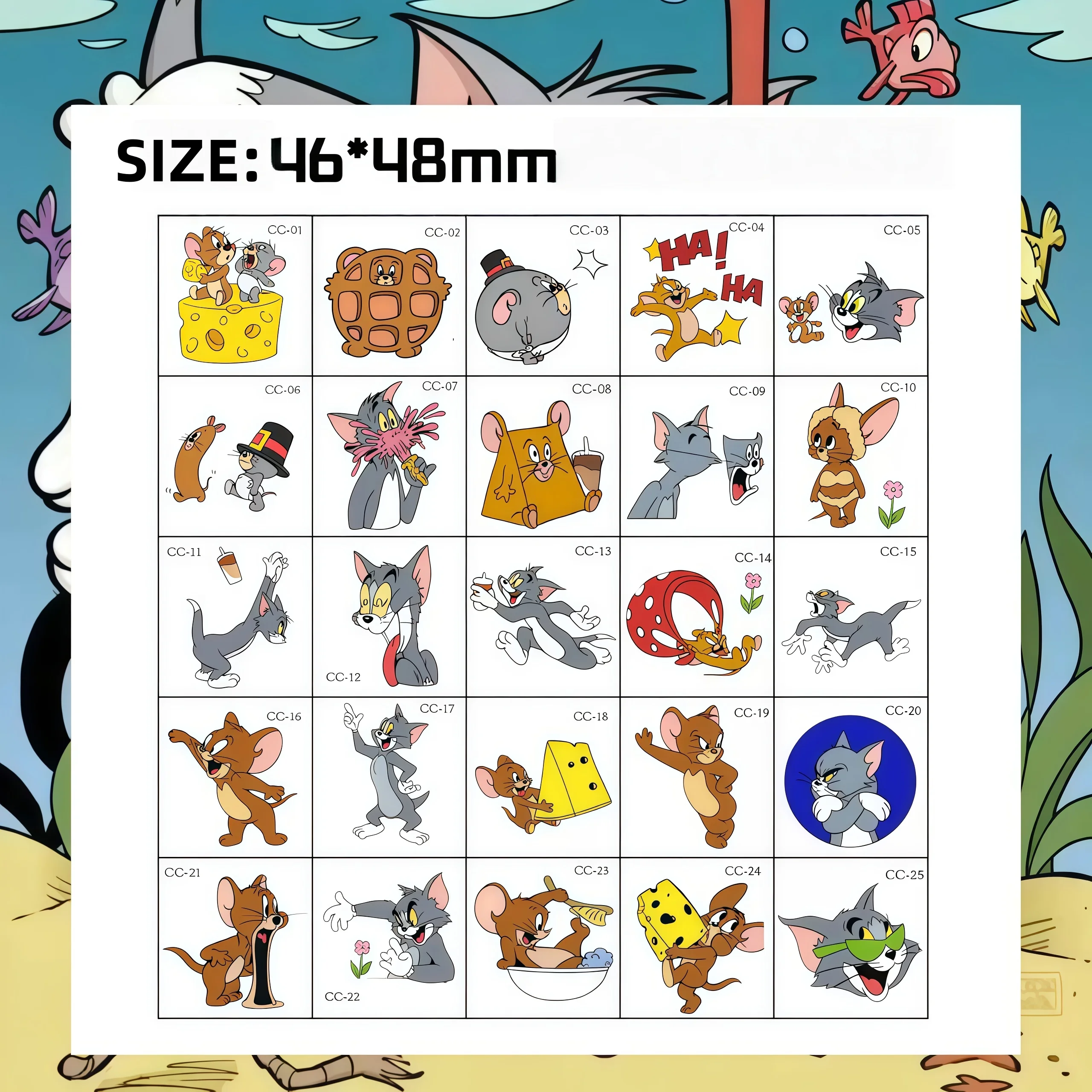 Tom und Jerry Partyzubehör Einweg-Tischgeschirr-Set mit Aufklebern Cartoon Katze Maus Geburtstagsdekoration für Kinder Babyparty