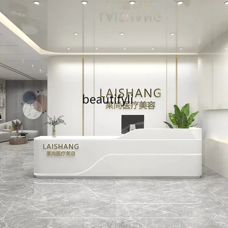 

53 Hyundai Company Front Desk Beauty Salon Bar Nail Shop Checkout page Clothing store, simple hair salon Reception desk