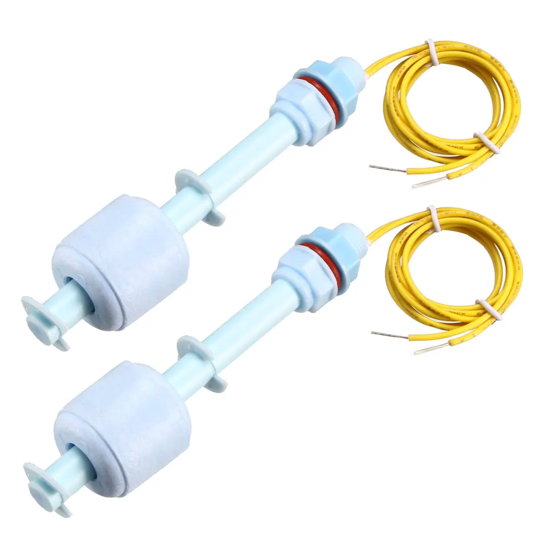 2pcs PP Float Switch M10 100mm Fish Tank Vertical Liquid Water Level Sensor Plastic Blue ZP8510 Float Switch