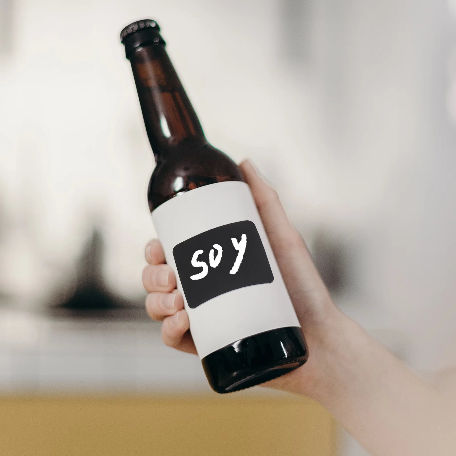 

1Set Blackboard Stickers Black Waterproof Self Adhesive Labels for Kitchen Bottle Price Tagging Classroom Organization