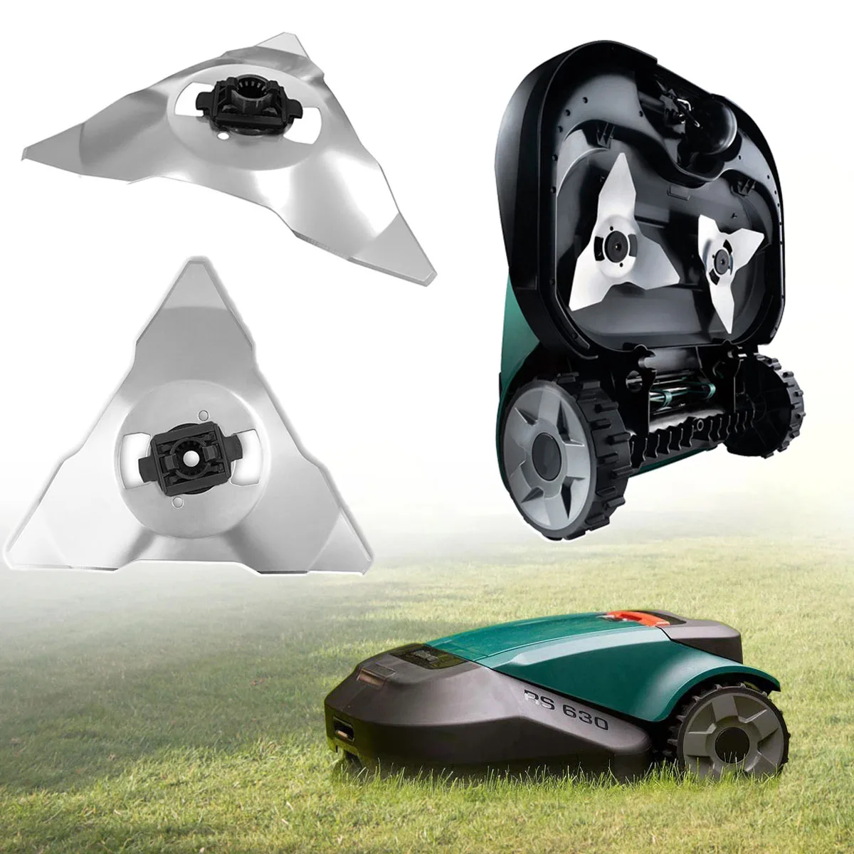 Robomow Lawn Mover Robot Substituição Lâmina Lâminas de Corte para rs rc Cortador de Grama Automático Ferramentas de Jardim Aço Inoxidável