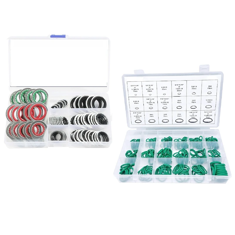 60 PCS 9 Sizes Gasket Air Conditioning System Seal Kit, 270 PCS 18 Sizes A/C O Ring Seals Rubber O-Rings