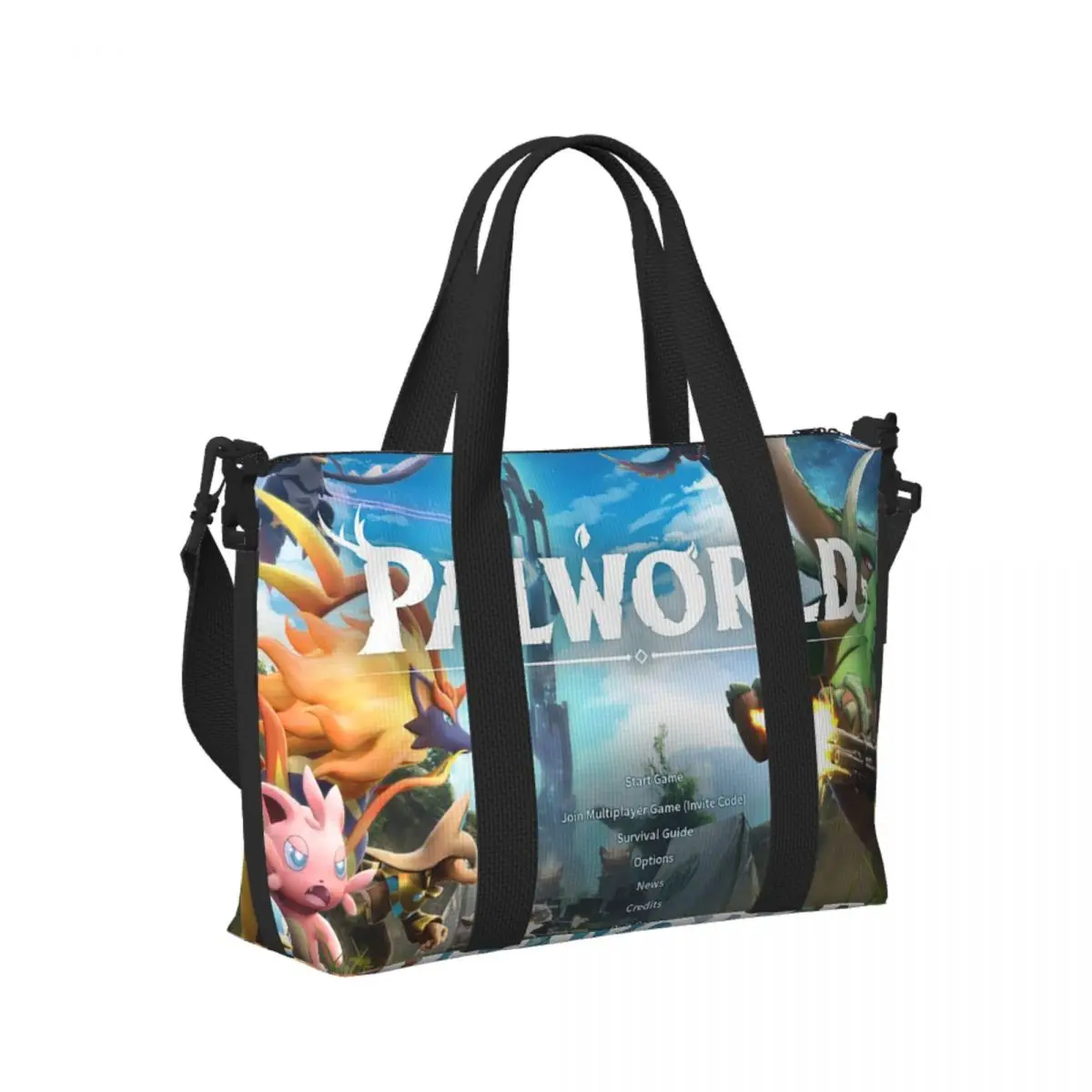 

Custom Palworld Game Lover Beach Travel Bag Large Capacity Tote Bags for Gym Yoga Women Shopping Duffle Shoulder Bag