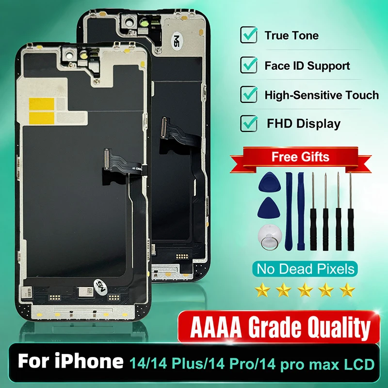 OLED Screen For iPhone 14 LCD 14 Pro Display 3D Touch 14 Pro Max Screen 14 Plus Display Replacement Parts Ture Tone Incell LCD