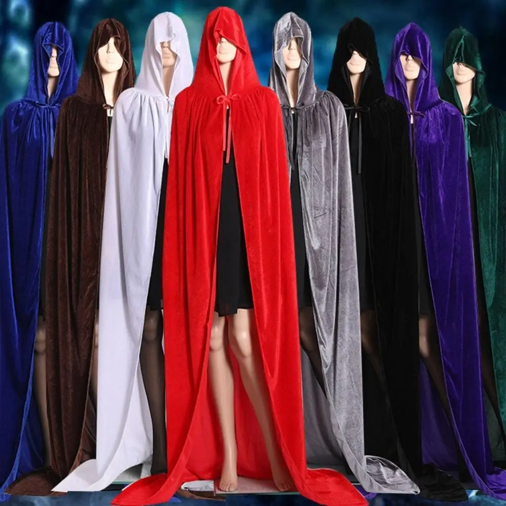 Fashion Cloth Halloween Capes Black Washable Robe Performance Costume Halloween Party