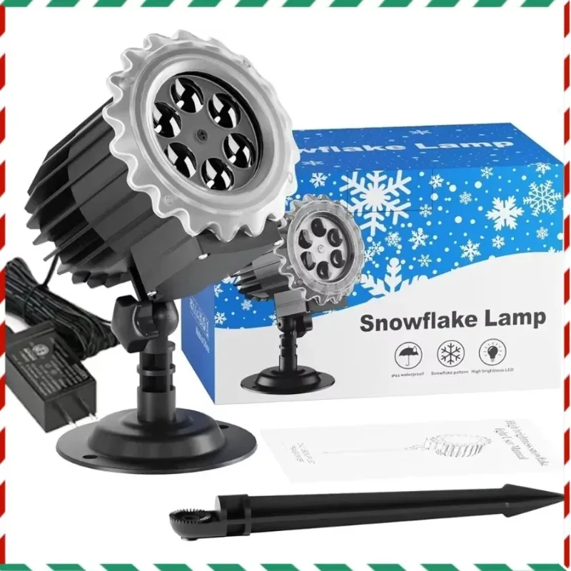 

9W Outdoor Snowflake Projector Lights Super Bright Snowfall Lamp Waterproof Landscape Snowfall Projection Spotlight