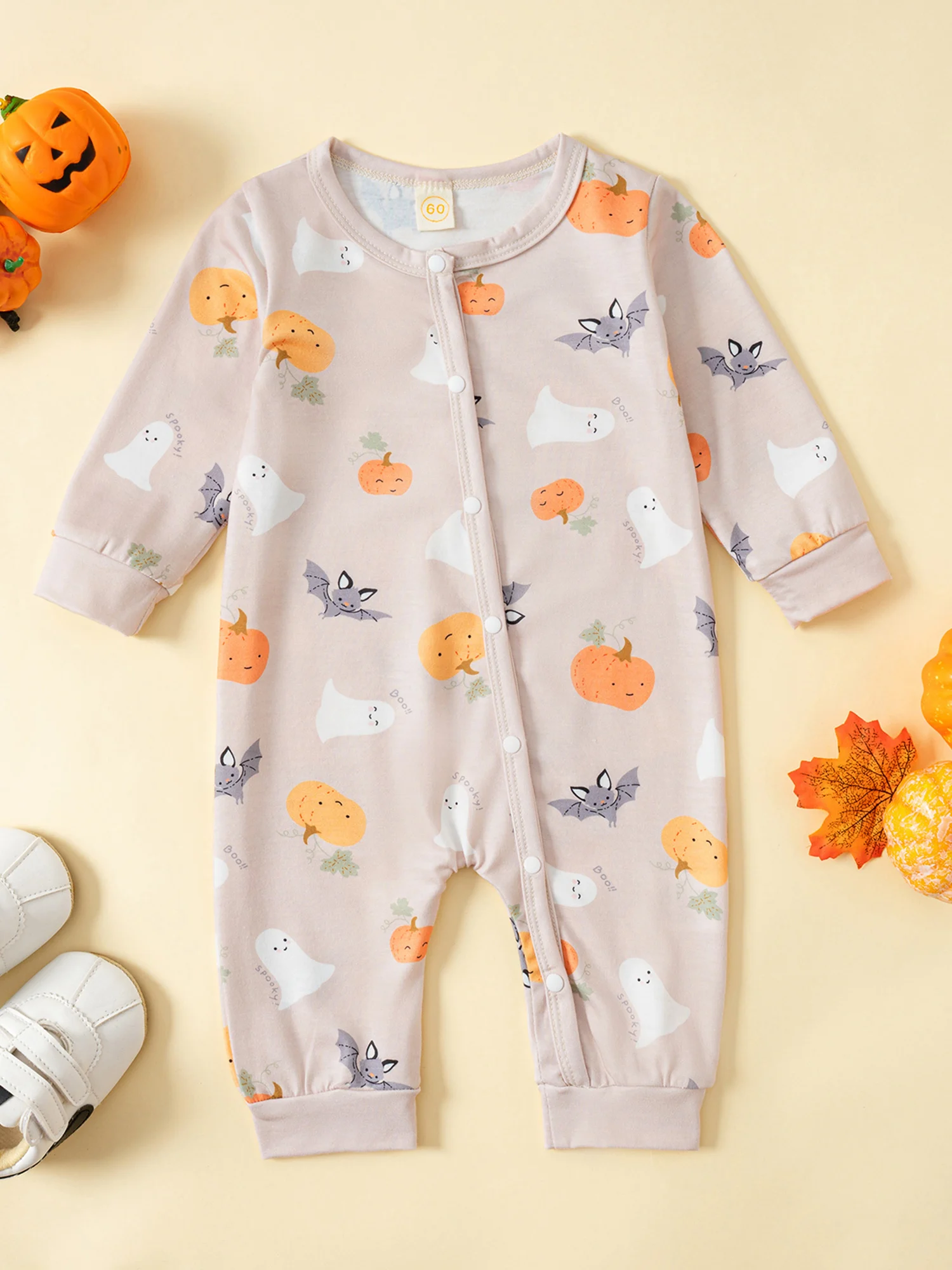 

Adorable Baby Pumpkin Patch Romper with Ruffle Sleeves for Infant Girls Halloween Costume Cute Fall Outfit for Newborns