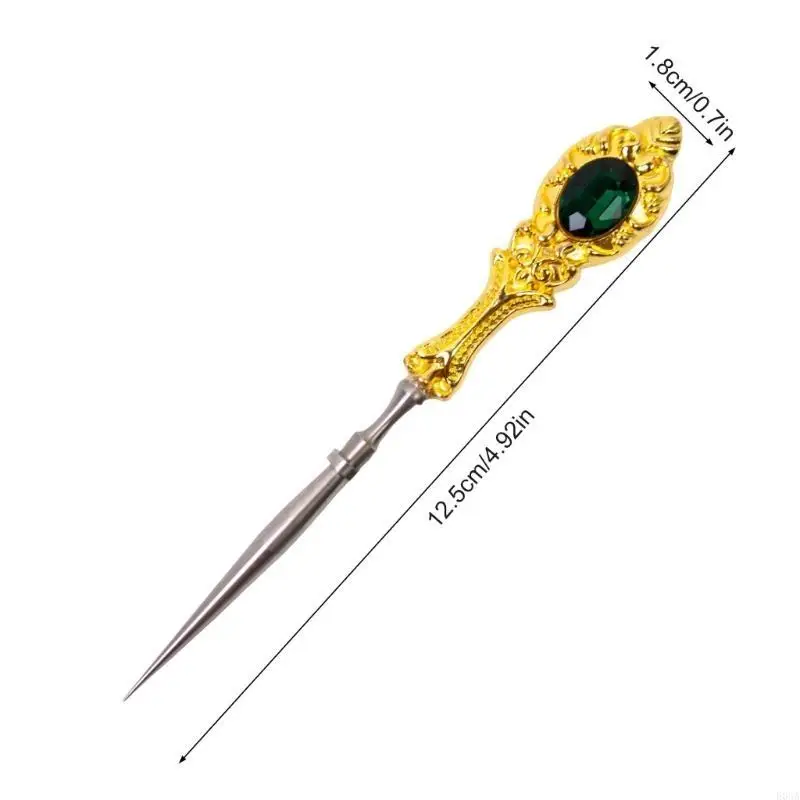 خرامة خياطة فولاذية بمقبض مريح أداة خياطة جلدية للحرف الجلدية #6