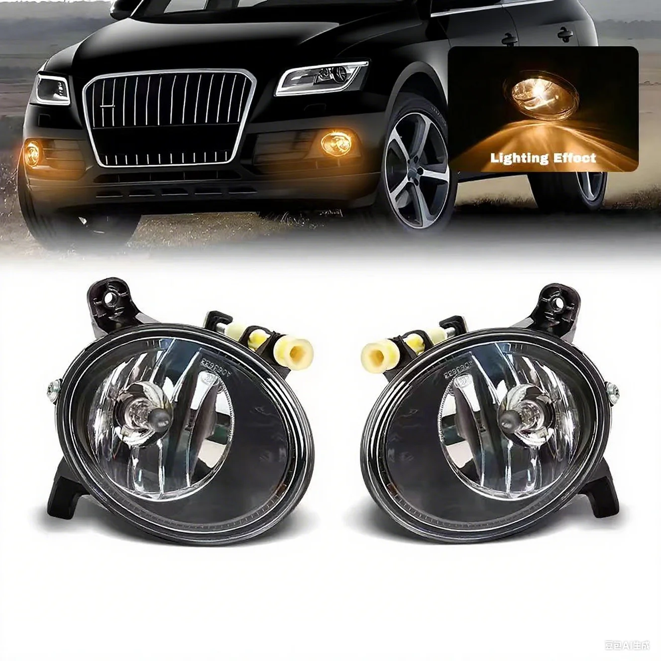 

Foglamp For Audi Q5 2009 2010 2011 2012 Front Bumper Fog Lights Driving Daylight Assembly 8T0941699B 8T0941700B