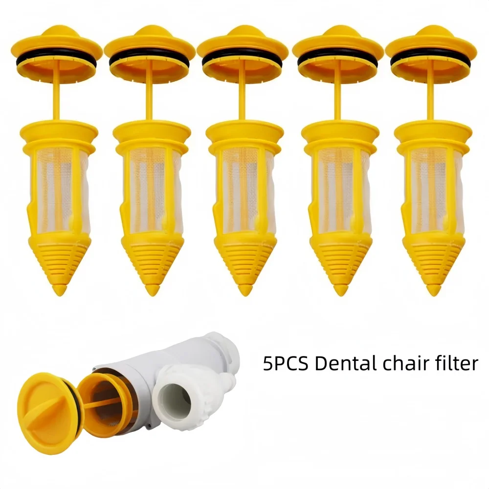 

5pcs Dental Chair Filter Mesh Complete Set Plastic Filter Spitting Tube Dental Water Filter Chair Equipment Parts Filter Cup