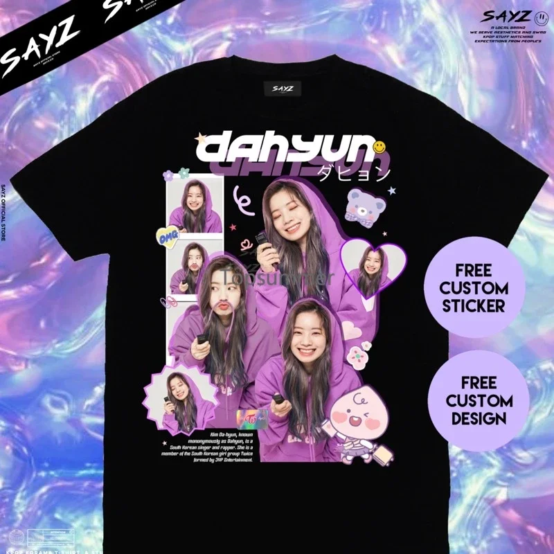 Kaos Kim Dahyun Twice Once Custom Kaos Kpopstreetwear Men T Shirt Women